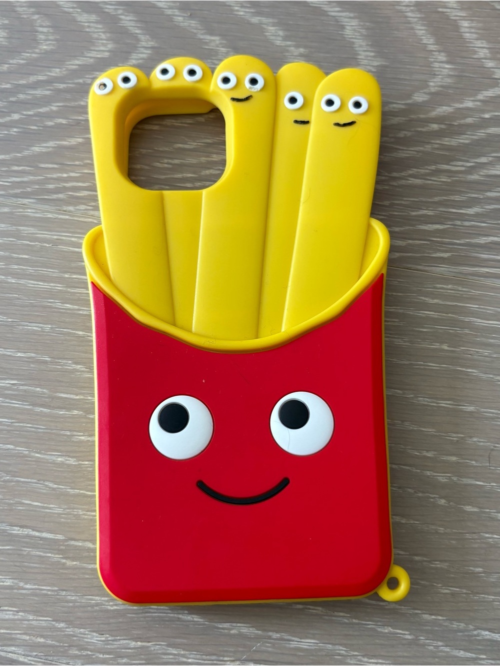 Cute French Fry Silicone iPhone 13/14 phone Case - Yellow & Red
